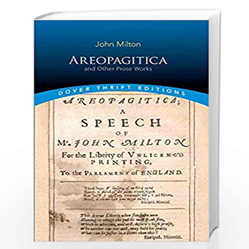 Areopagitica and Other Prose Works (Dover Thrift Editions) by MILTON JOHN Book-9780486811253