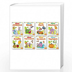 Little Artist Copy Colouring Pack: Set of 8 books (Birds, Sea Animals, Fruits, Vegetables, Dinosaurs, Cars and People Around Us)
