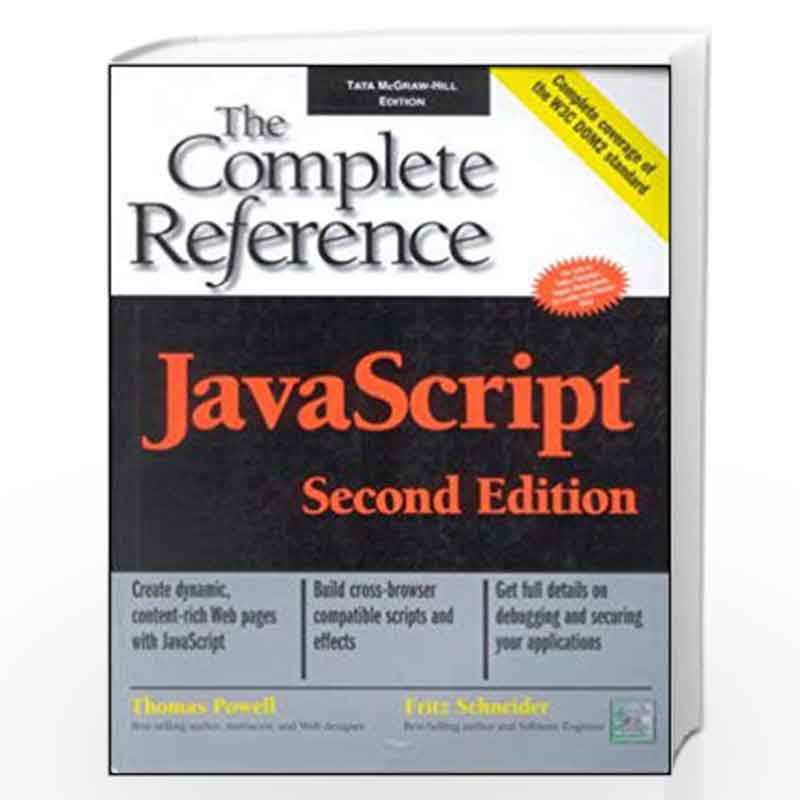 Javascript: the Complete Reference by Thomas Powell book front cover (780070590274)