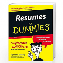 Resumes For Dummies          by Joyce Lain Kennedy Book-9780764554711