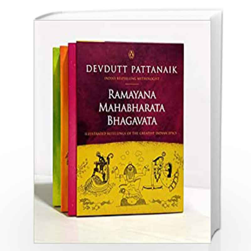 Ramayana, Mahabharata, Bhagavata: Illustrated Retellings of the Greatest Indian Epics by Devdutt Pattanaik Book-9780143448808