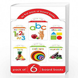 My First Boxset of Board Books: ABC, Numbers, Shapes, Colours, Fruits and Vegetables (Pack of 6 Early Learning Board Books For K