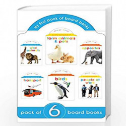 My Super Boxset of Board Books For Kids: Opposites, Wild Animals, Farm Animals and Pets, Birds, Transport, People At Work (Pack 