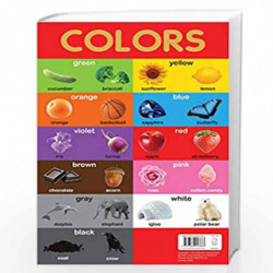 Colors Chart - Early Learning Educational Chart For Kids: Perfect For Homeschooling, Kindergarten and Nursery Students (11.5 Inc