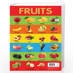 Fruits Chart - Early Learning Educational Chart For Kids: Perfect For Homeschooling, Kindergarten and Nursery Students (11.5 Inc