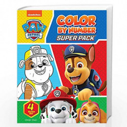 Paw Patrol Color By Number Super Boxset : Pack Of 4 Coloring Books For Kids by Wonder House Books Book-9789389717600