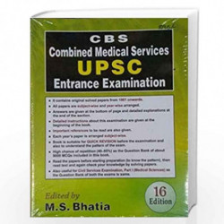 COMBINED MEDICAL SERVICES UPSE ENTRANCE EXAMINATION 16ED (PB 2019) by BHATIA M.S Book-9789386827586