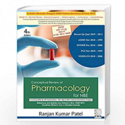 CONCEPTUAL REVIEW OF PHARMACOLOGY FOR NBE 4ED (PB 2019) by PATEL R.K Book-9789388725866