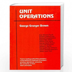UNIT OPERATIONS (PB 2005) by BROWN G.G. Book-9788123910994
