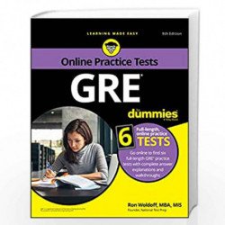 GRE For Dummies with Online Practice Tests by Woldoff Book-9781119550785