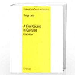 A First Course in Calculus, 5e by Lang Serg Book-9788181282408