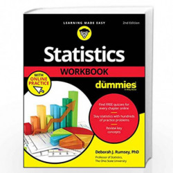Statistics Workbook For Dummies with Online Practice by Rumsey Book-9781119547518