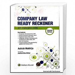 Company Law Ready Reckoner by MAKHIJA Book-9789388313193