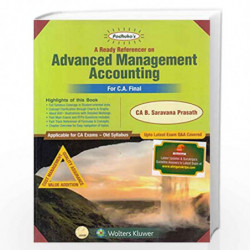A Ready Referencer on Advanced Management Accounting by G SEKAR Book-9789389335040