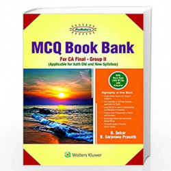 MCQ Bank for CA Final Group II by G SEKAR Book-9789389335675