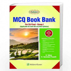 MCQ Bank for CA Final Group I by G SEKAR Book-9789389335668