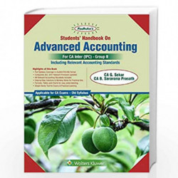 Students Handbook on Advanced Accounting Group II by G SEKAR Book-9789389335170