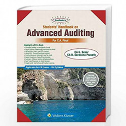 Students Handbook on Advanced Auditing: For CA Final Old Syllabus by G SEKAR Book-9789389335156