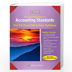 Students Referencer on Accounting Standards: For CA Final Old & New Syllabus by G SEKAR Book-9789389335446