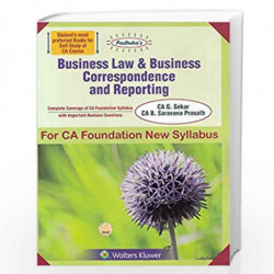 Padhuka's Business Law & Business Correspondence and reporting for CA Foundation New Syllabus by G SEKAR Book-9789388313599