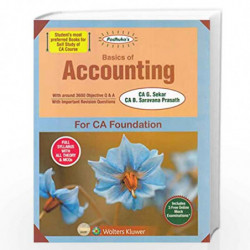 Padhuka's Basics of Accounting for CA Foundation 2019 by G SEKAR Book-9789388313544