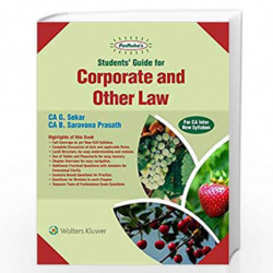 Students Guide For Corporate and other Law : For CA Intermediate New Syllabus by G SEKAR Book-9789388696678