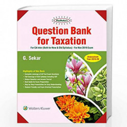 Question Bank on Taxation by G SEKAR Book-9789388696944