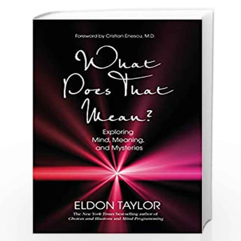 What Does That Mean?: Exploring Mind, Meaning, and Mysteries by ELDON TAYLOR Book-9781401923334