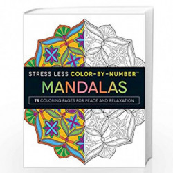 Stress Less Color-By-Number Mandalas: 75 Coloring Pages for Peace and Relaxation by Adams Media Book-9781507201275