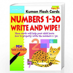 Numbers 1-30 Write & Wipe (Kumon Flash Cards) by Kumon Publishing Book-9781933241081