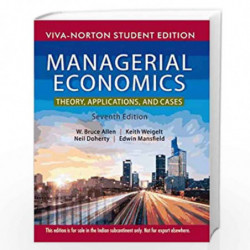 Managerial Economics, 7/e by W Bruce Allen Book-9788130913124