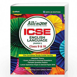 All In One ICSE English Language Class 9 and 10 Paper 1 2019-20 (Old Edition) by Arihant Expert Book-9789313162230