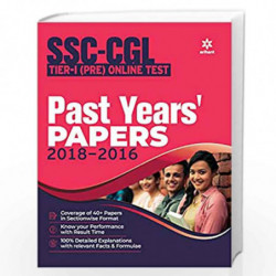 Solved Papers SSC CGL Combined Graduate Level Tier-I 2018-2016 (Hindi) by Arihant Experts Book-9789324192516