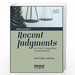 Universal''s Recent Judgments for Law Competitive Examinations by Manish Arora Book-9789386515162