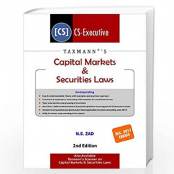 Capital Markets & Securities Laws (CS-Executive)-(December 2017 Exams)2nd edition by N.S.Zad Book-9789386635143