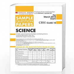 Oswaal CBSE Sample Question Papers Class 10 Science (Mar. 2018 Exam) Old Edition by Panel of Experts Book-9789387238718