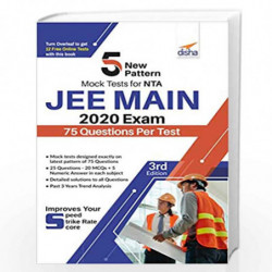 5 New Pattern Mock Tests for NTA JEE Main 2020 Exam - 75 Question per Test - 3rd Edition by Disha Experts Book-9789389418651