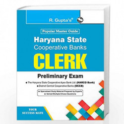 Haryana State Cooperative Banks: CLERK Preliminary Exam Guide by RPH Editorial Board Book-9789389480085