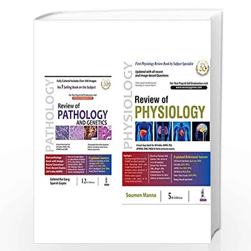 Review of Pathology and Genetics + Review of Physiology (Set of 2 Books) by GARG GOBIND RAI Book-9789389776829