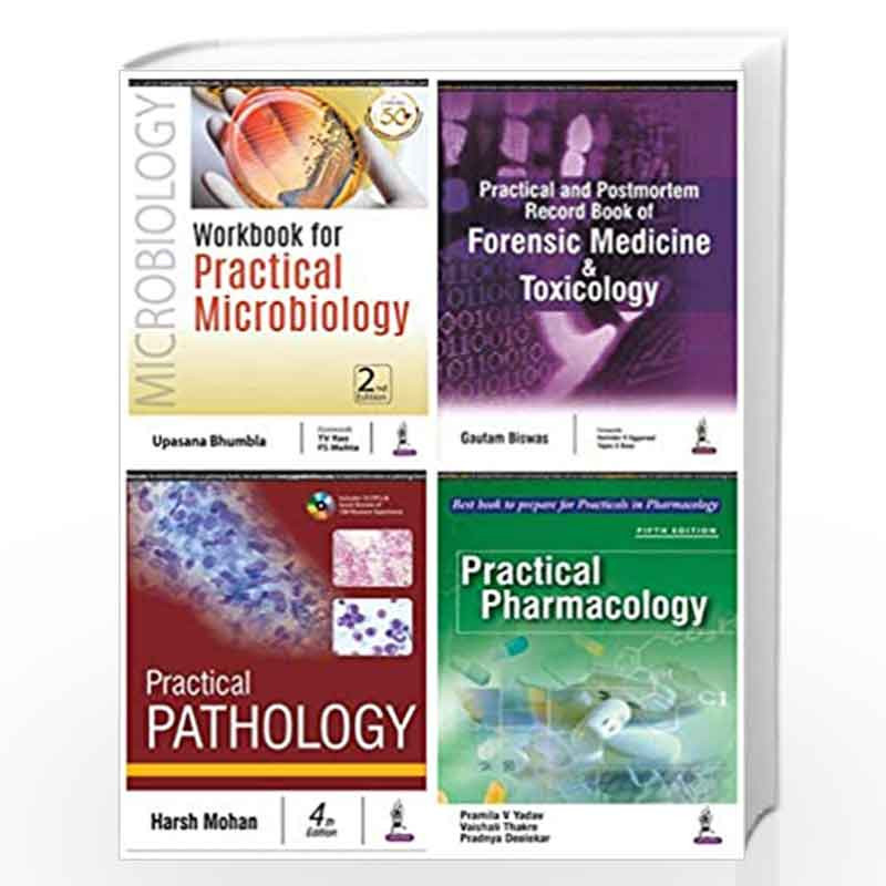 2nd Prof. MBBS Workbook Combo : Pathology + Pharmacology + Microbiology + Forensic Medicine & Toxicology (Set of 4 books) by HAR