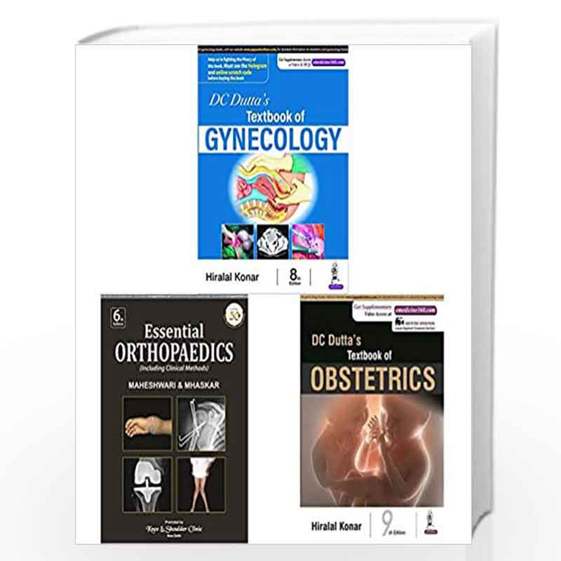 Dc DuttaS Textbook Of Gynecology + Essential Orthopaedics (Including Clinical Methods) + Dc DuttaS Textbook Of Obstetrics (Set O