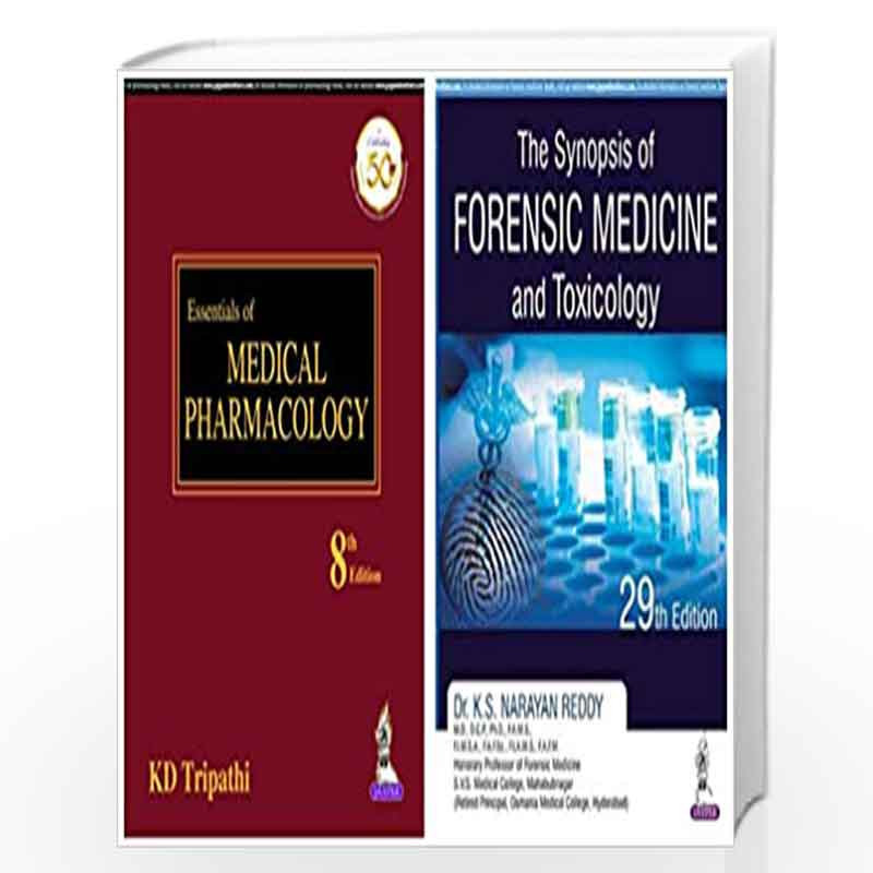Essentials of Medical Pharmacology + The Synopsis of Forensic Medicine and Toxicology (Set of 2 books) by TRIPATHI KD Book-97893