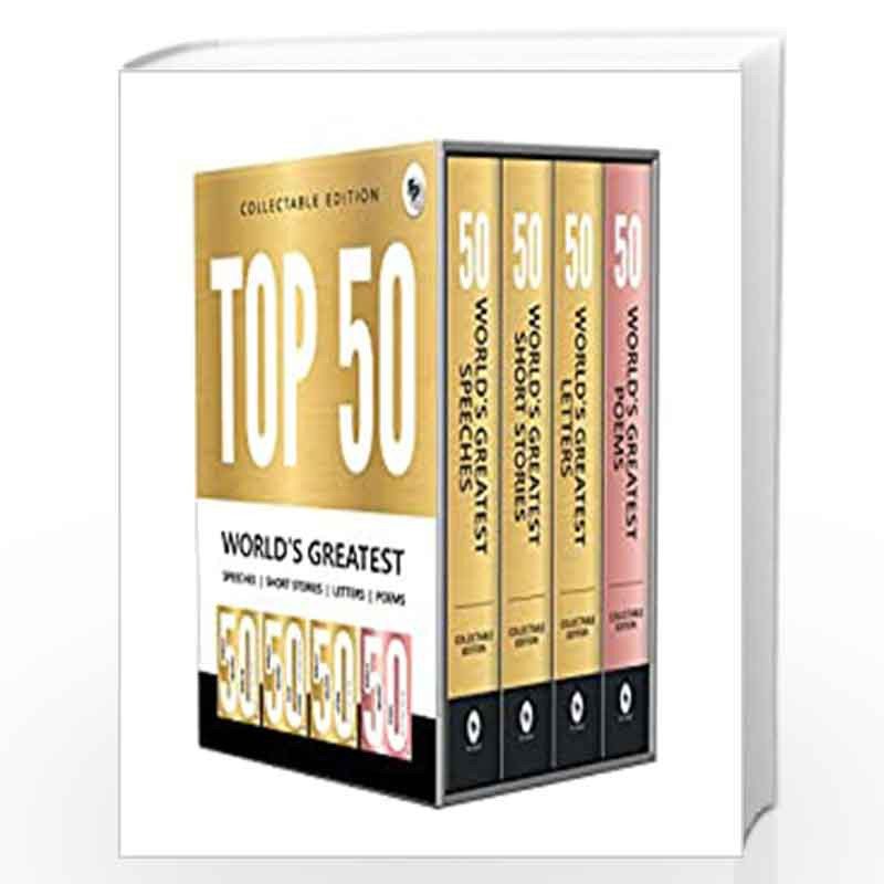 Top 50 Worlds Greatest Short Stories, Speeches, Letters & Poems, COLLECTABLE EDITION (Box Set of 4 Books) by VARIOUS Book-978935