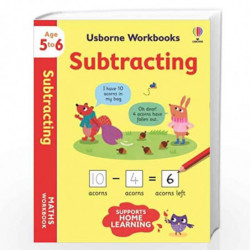 Usborne Workbooks Subtracting 5-6 by Holly Bathie Book-9781801313469