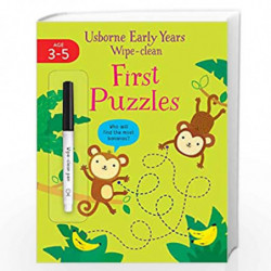 Early Years Wipe-Clean First Puzzles (Usborne Early Years Wipe-clean) by Usborne Book-9781474998635