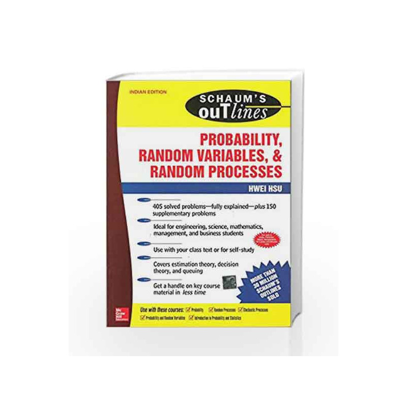 Schaum\'s Outline of Probability, Random Variables and Random Processes by Hwei Hsu Book-9780070589506