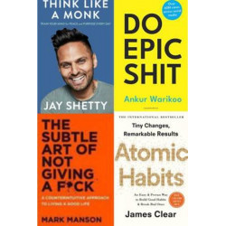 Books Combo of 4:Think Like a Monk, Do Epic Shit, Atomic Habits, Subtle art of not giving af