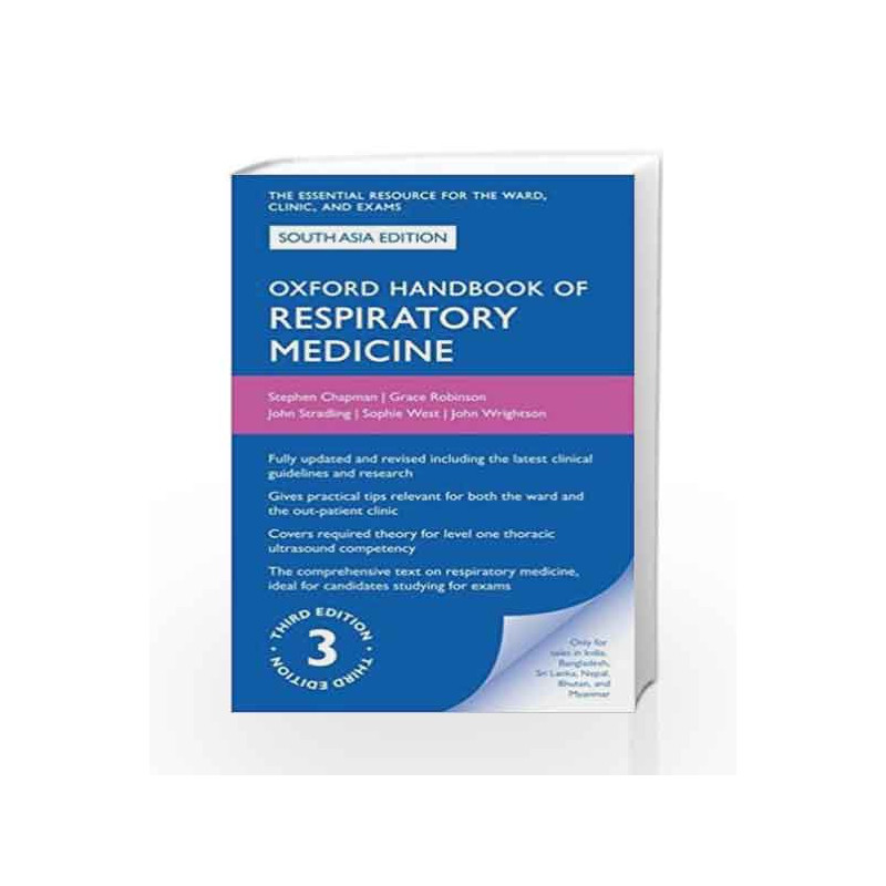 Oxford Handbook of Respiratory Medicine, 3rd Ed SAEd (Oxford Hnadbook) by ROBINSON, STRADLING CHAPMAN Book-9780198789079