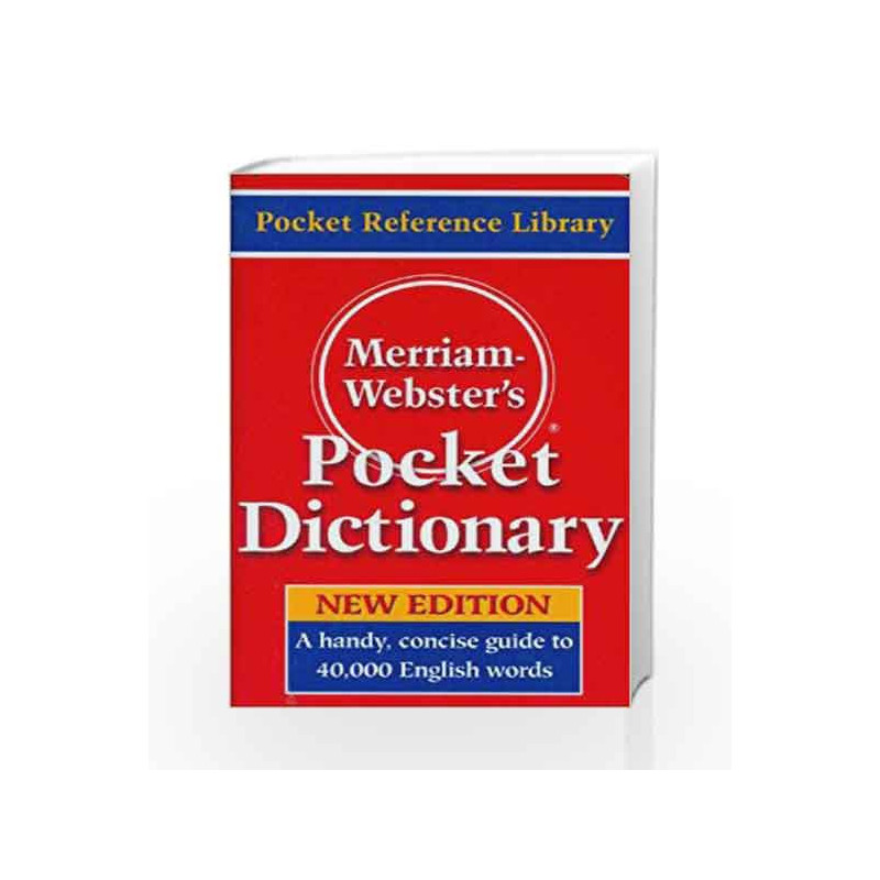 Merriam Webster\'s Pocket Dictionary by Merriam-Webster Book-9780877795308