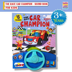 The Race Car Champion Interactive Sound Book, with 6 Sounds, Steering Wheel, Children's Book book - Additional Image 3
